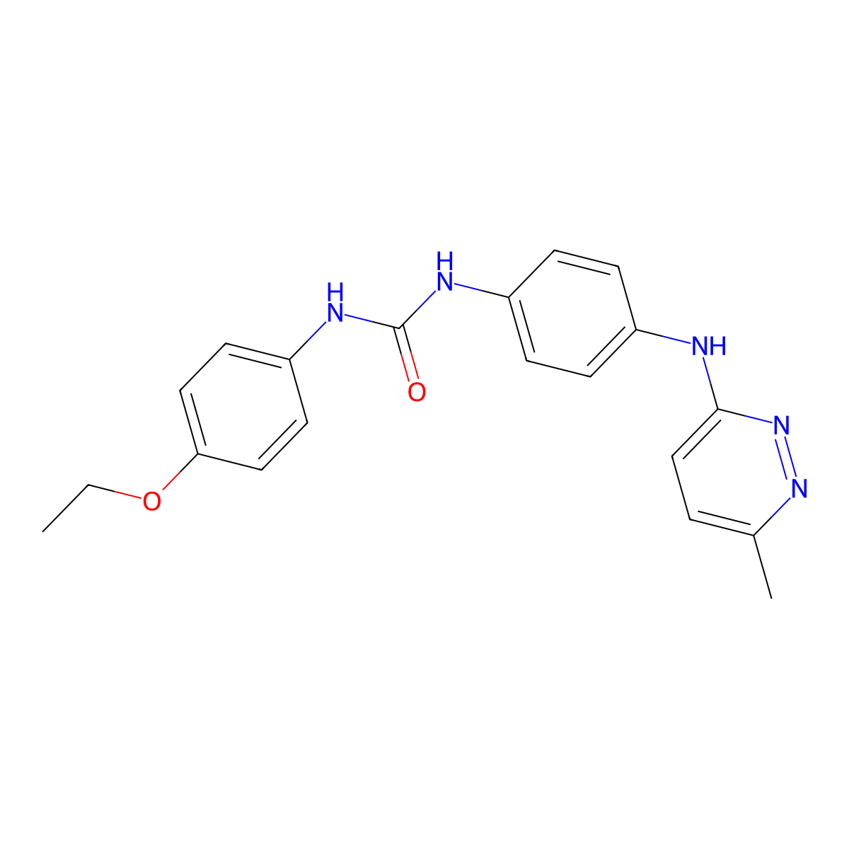 1-(4-Ethoxyphenyl)-3-(4-((6-methylpyridazin-3-yl)amino)phenyl)urea molecular structure, CAS 1170540-02-9