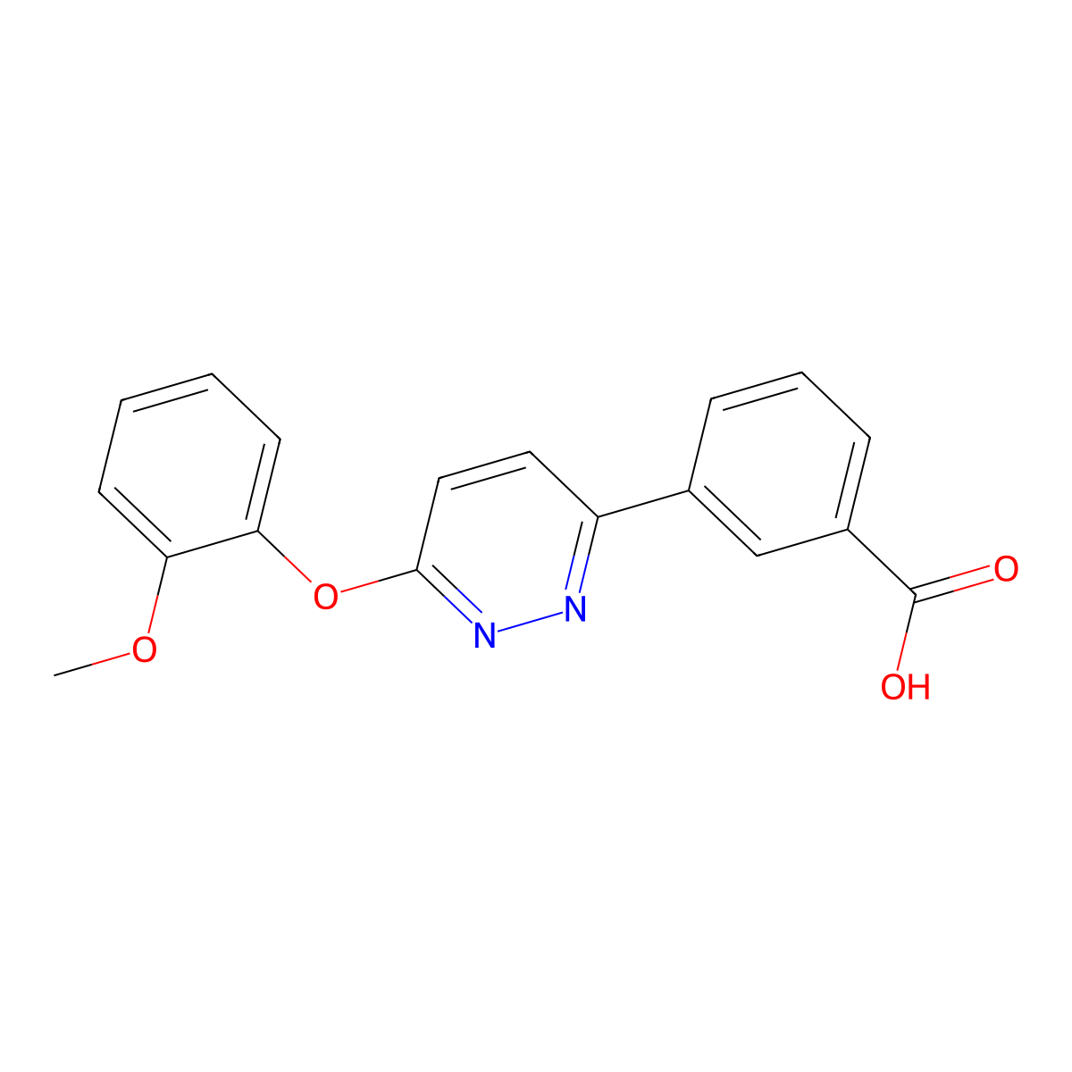 3-[6-(2-Methoxyphenoxy)pyridazin-3-yl]benzoic acid molecular structure, CAS 1170547-62-2