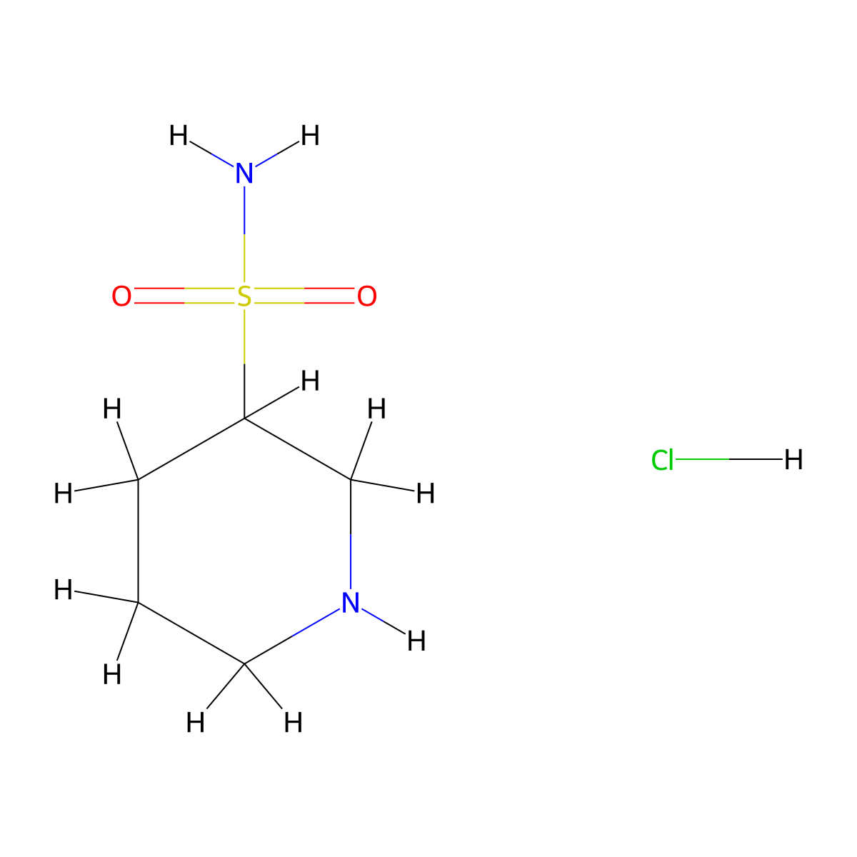 Piperidine-3-sulfonamide hydrochloride molecular structure, CAS 1170558-67-4