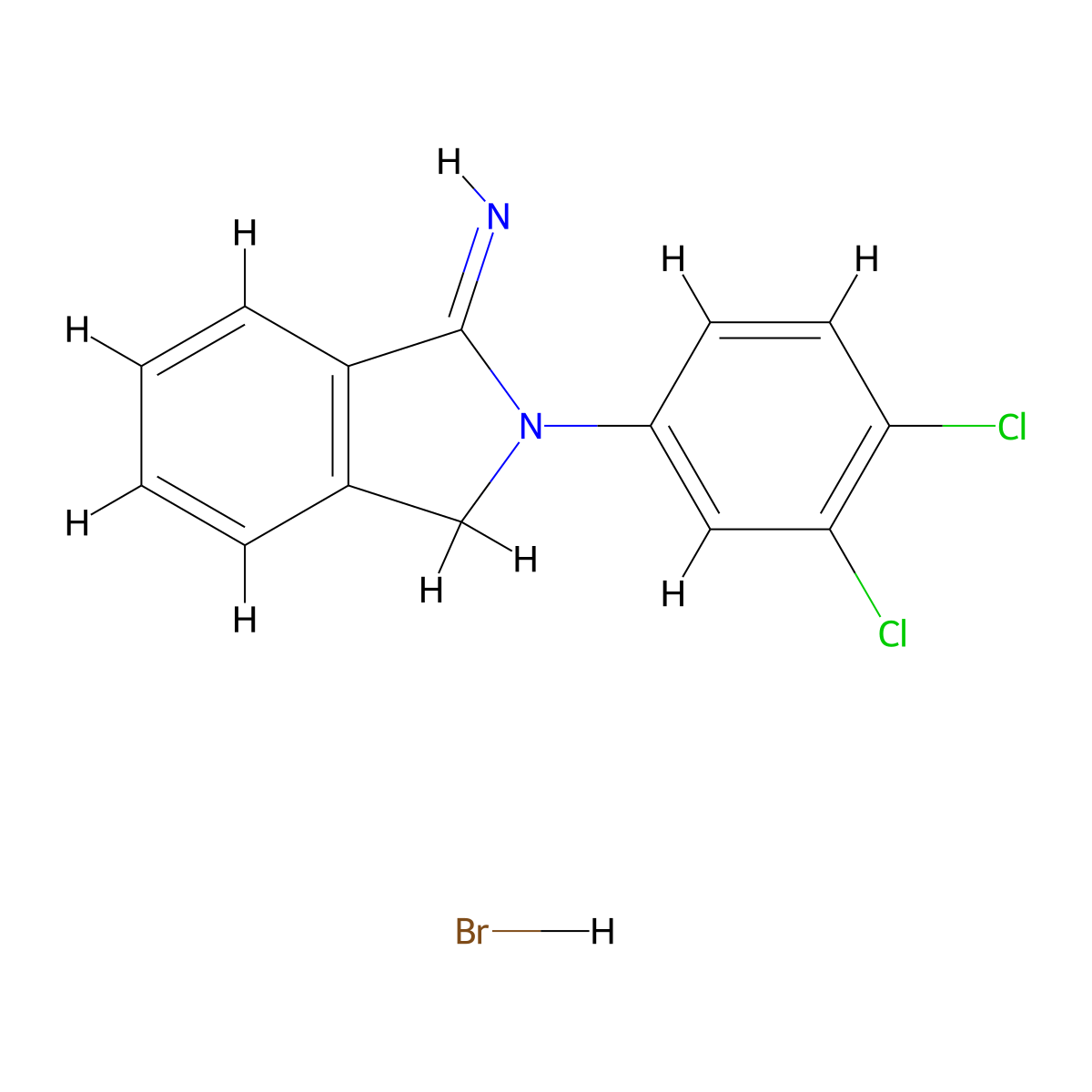 2-(3,4-Dichlorophenyl)isoindolin-1-imine hydrobromide molecular structure, CAS 1170559-11-1
