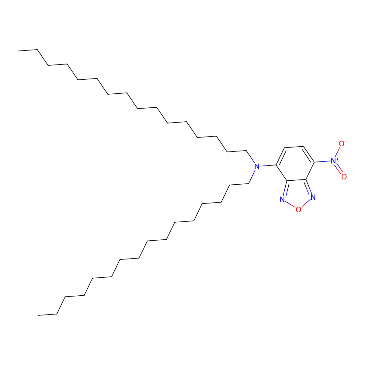 4-(N,N-Dihexadecyl)amino-7-nitrobenz-2-oxa-1,3-diazole molecular structure, CAS 117056-66-3