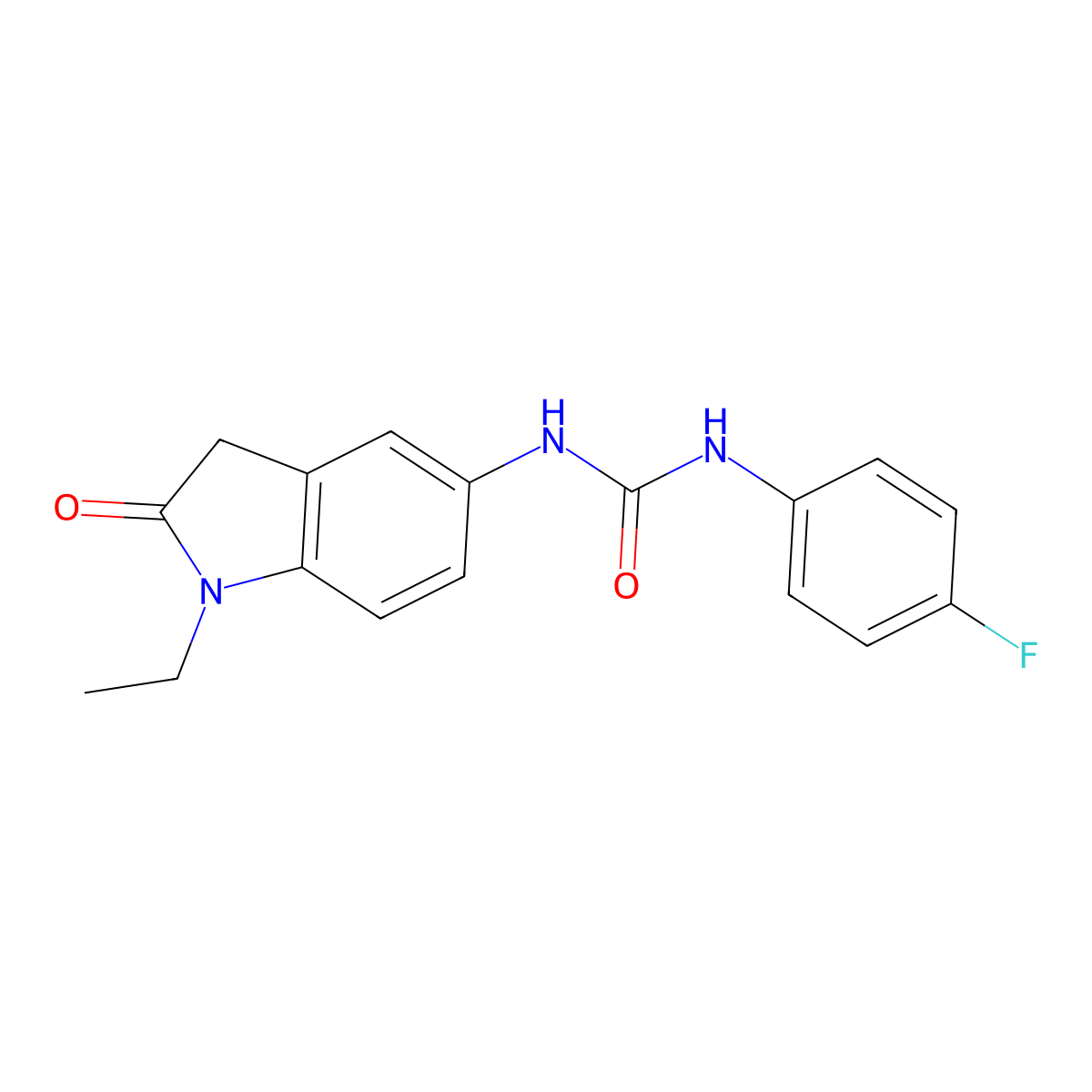 1-(1-Ethyl-2-oxoindolin-5-yl)-3-(4-fluorophenyl)urea molecular structure, CAS 1170567-84-6