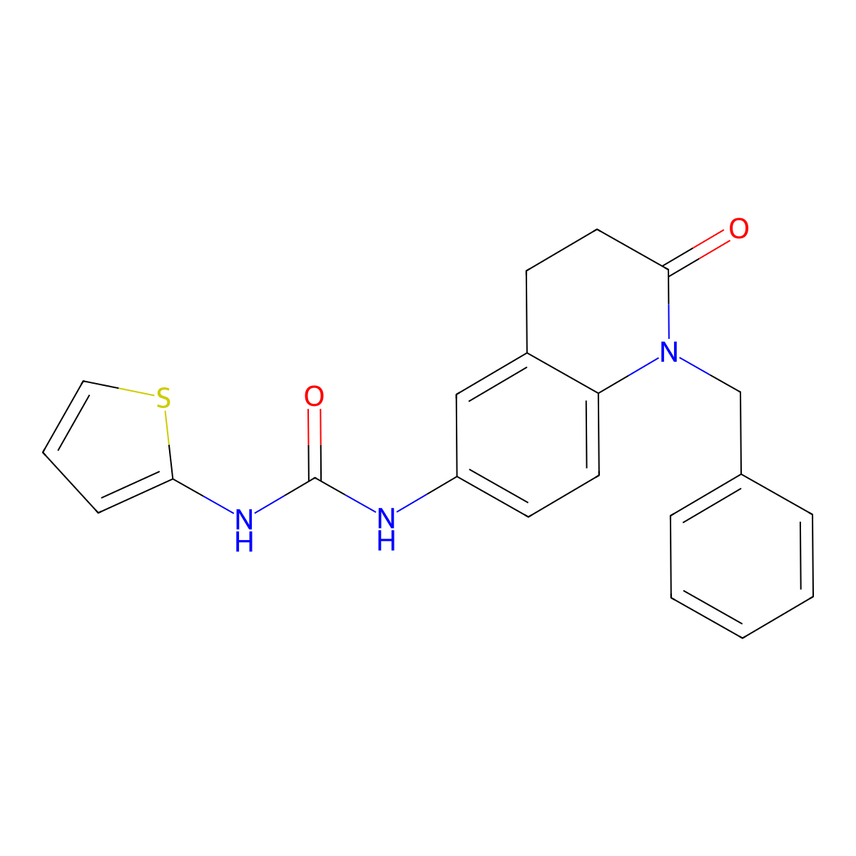 1-(1-Benzyl-2-oxo-1,2,3,4-tetrahydroquinolin-6-yl)-3-(thiophen-2-yl)urea molecular structure, CAS 1170569-00-2
