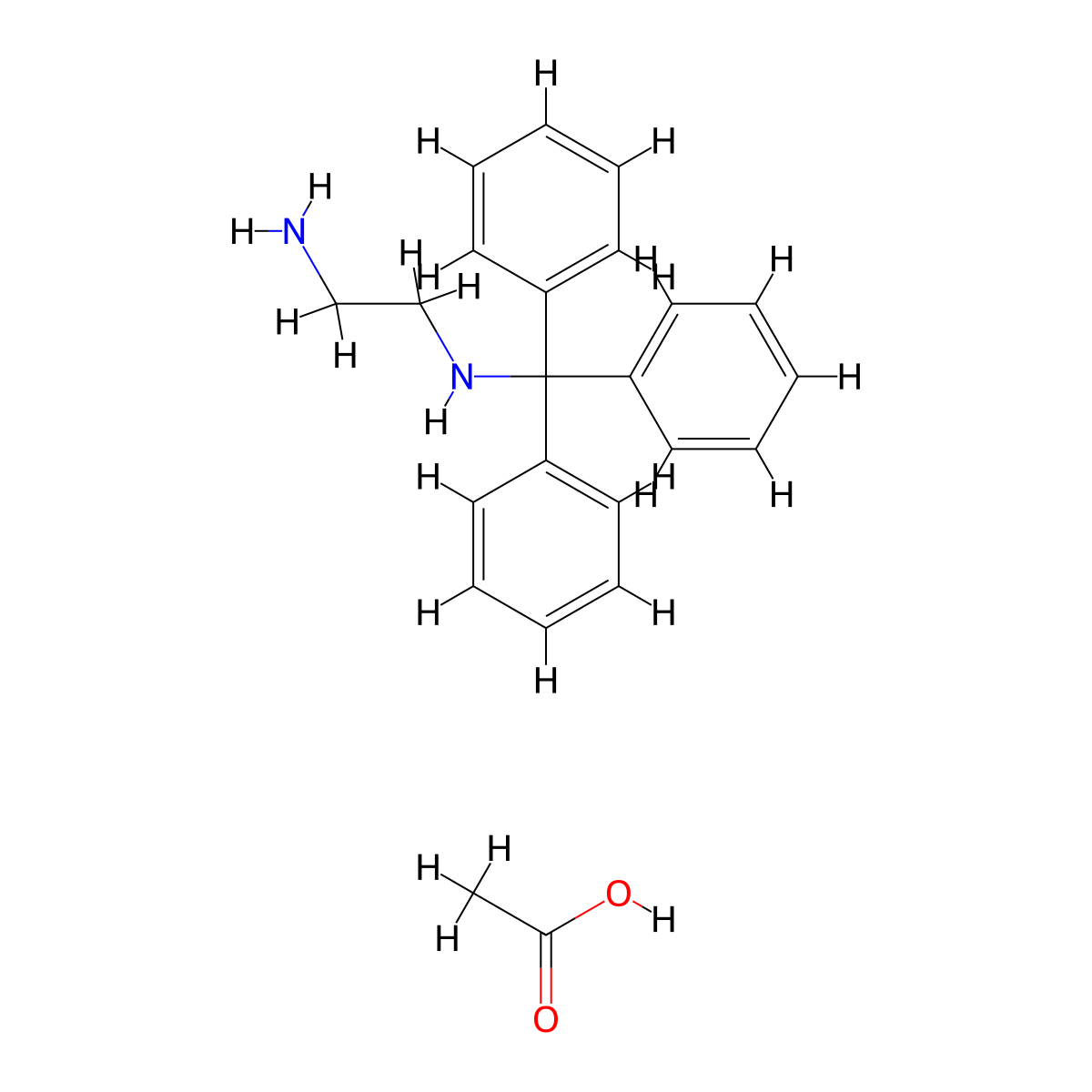 N1-Tritylethane-1,2-diamine acetate molecular structure, CAS 1170595-42-2