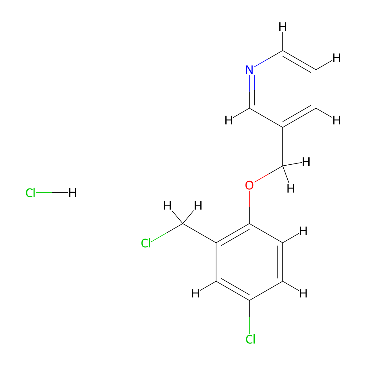 3-[4-Chloro-2-(chloromethyl)phenoxymethyl]pyridine hydrochloride molecular structure, CAS 1170596-18-5