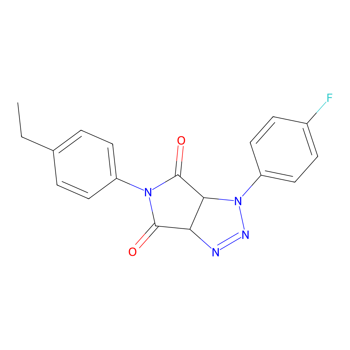 5-(4-ethylphenyl)-1-(4-fluorophenyl)-1,6a-dihydropyrrolo[3,4-d][1,2,3]triazole-4,6(3aH,5H)-dione molecular structure, CAS 1170598-70-5