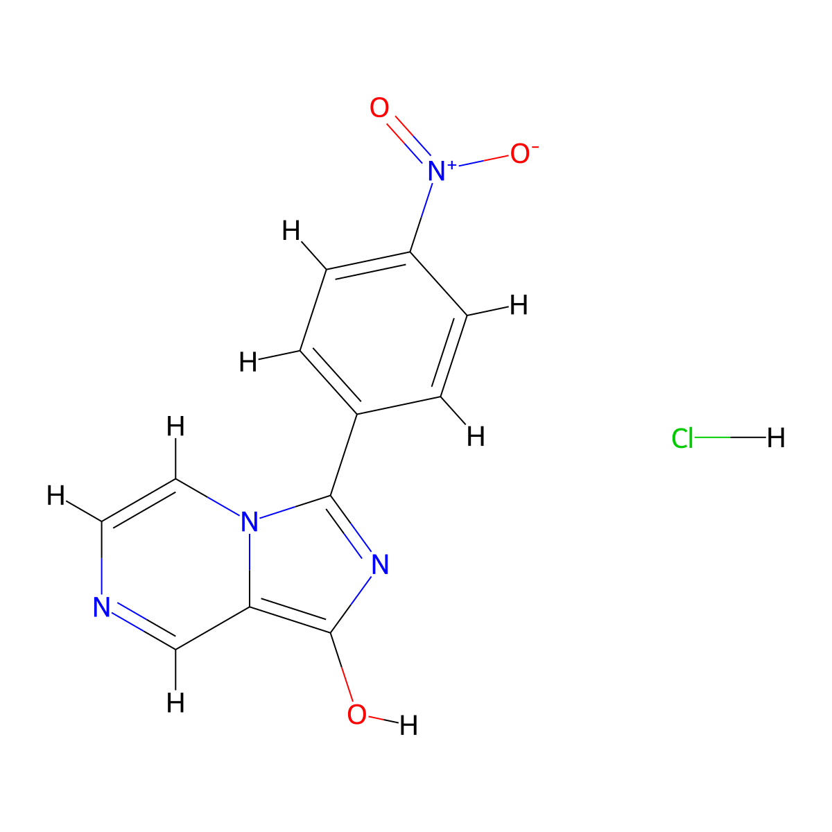 3-(4-Nitrophenyl)imidazo[1,5-a]pyrazin-1-ol hydrochloride molecular structure, CAS 1170599-99-1