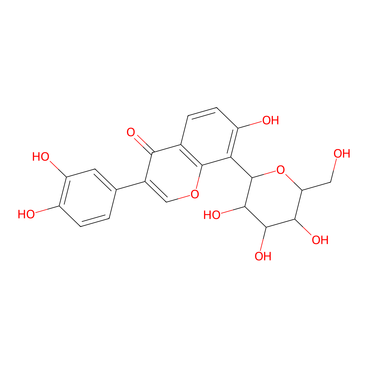 3'-Hydroxypuerarin molecular structure, CAS 117060-54-5