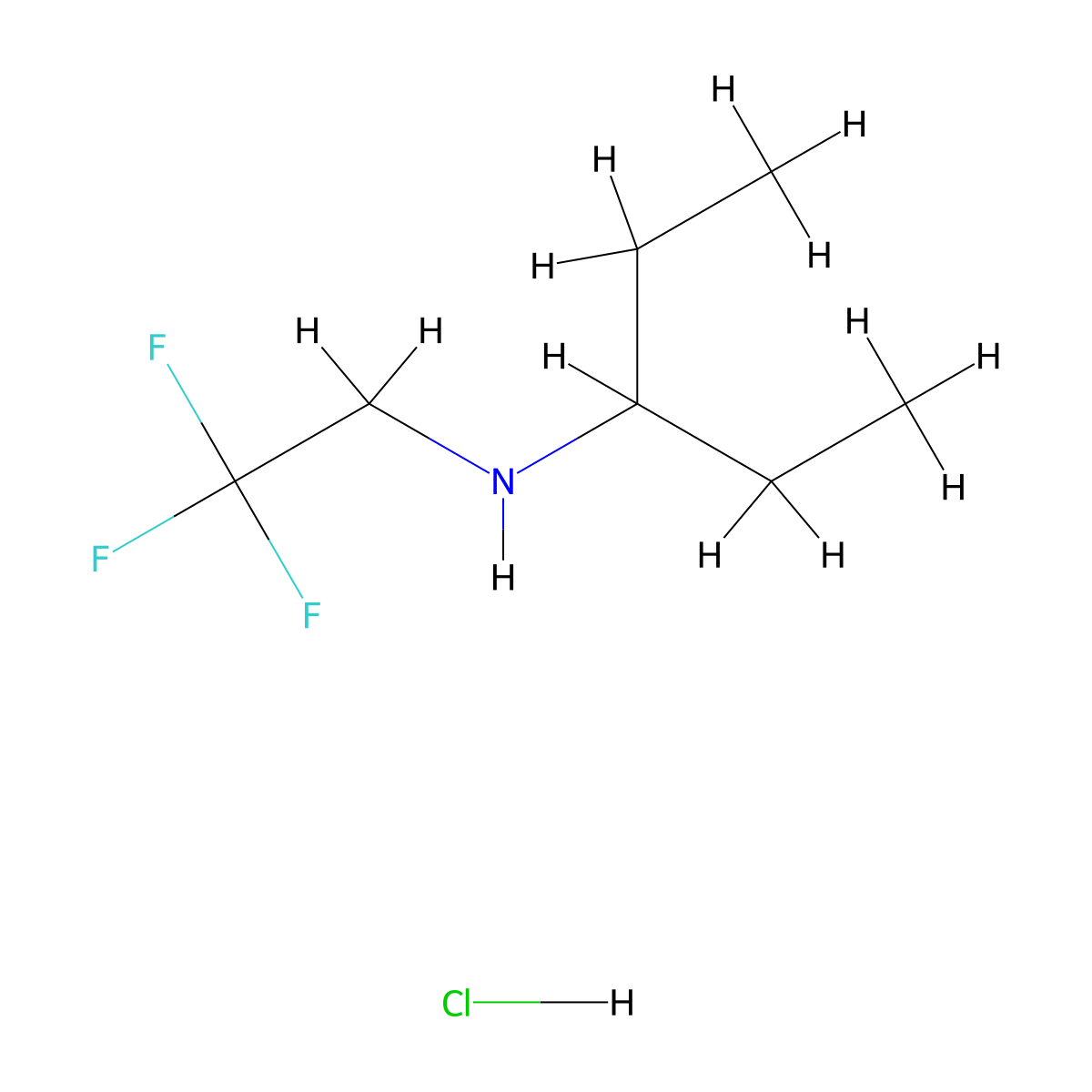 (Pentan-3-yl)(2,2,2-trifluoroethyl)amine hydrochloride molecular structure, CAS 1170606-46-8