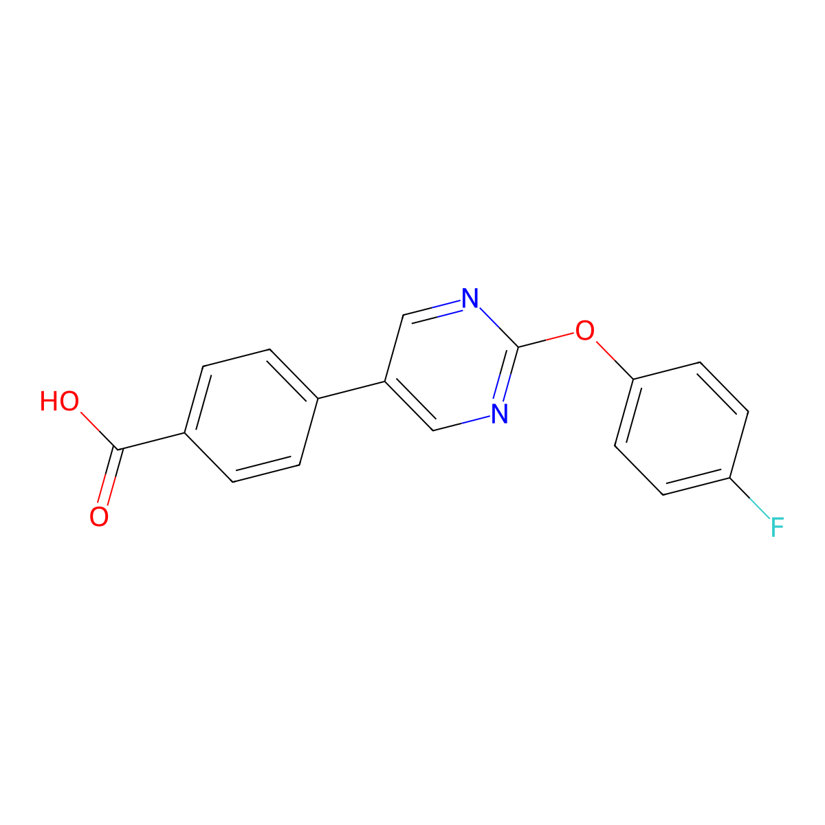 4-[2-(4-Fluorophenoxy)pyrimidin-5-yl]benzoic acid molecular structure, CAS 1170612-83-5