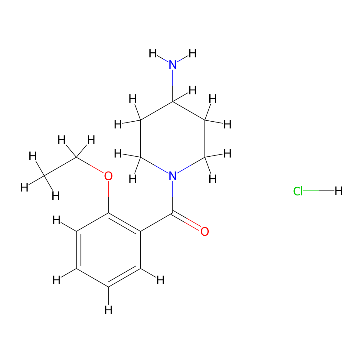 1-(2-Ethoxybenzoyl)piperidin-4-amine hydrochloride molecular structure, CAS 1170625-41-8