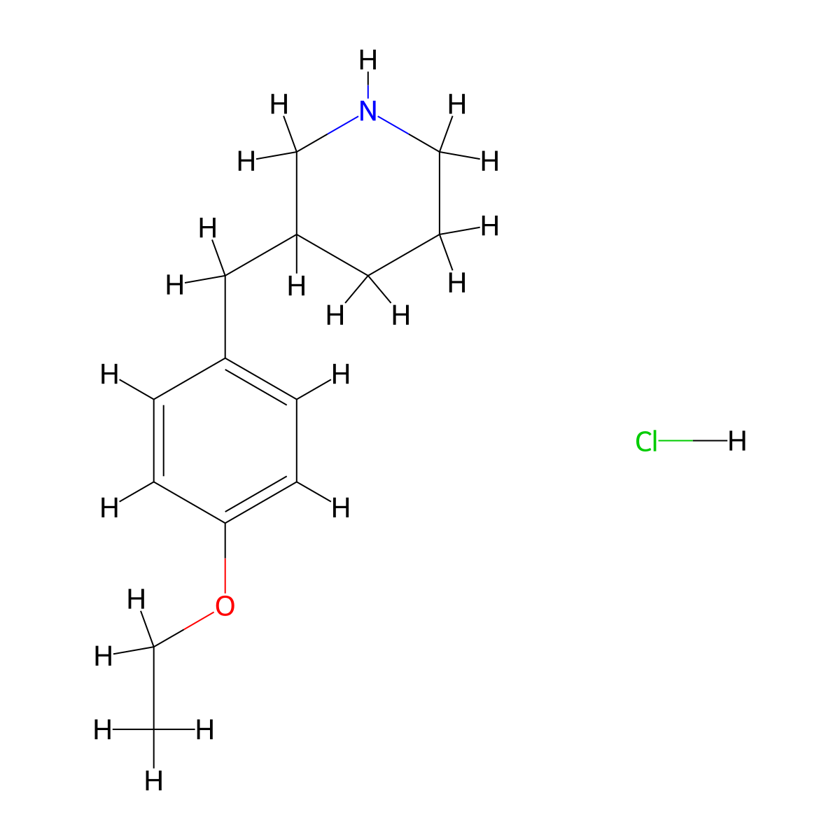 3-(4-Ethoxy-benzyl)-piperidine hydrochloride molecular structure, CAS 1170629-29-4