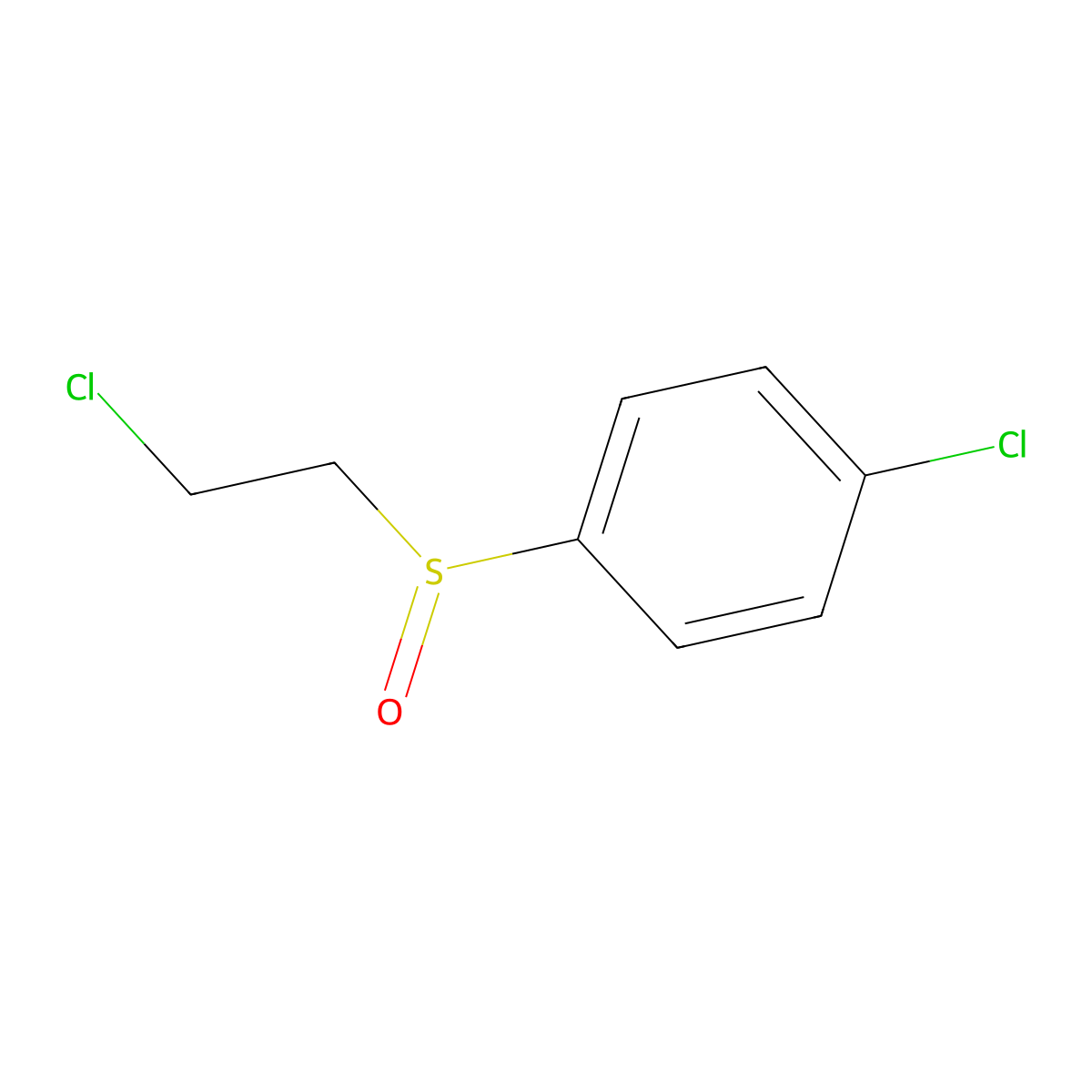 1-Chloro-4-(2-chloroethanesulfinyl)benzene molecular structure, CAS 1170637-69-0