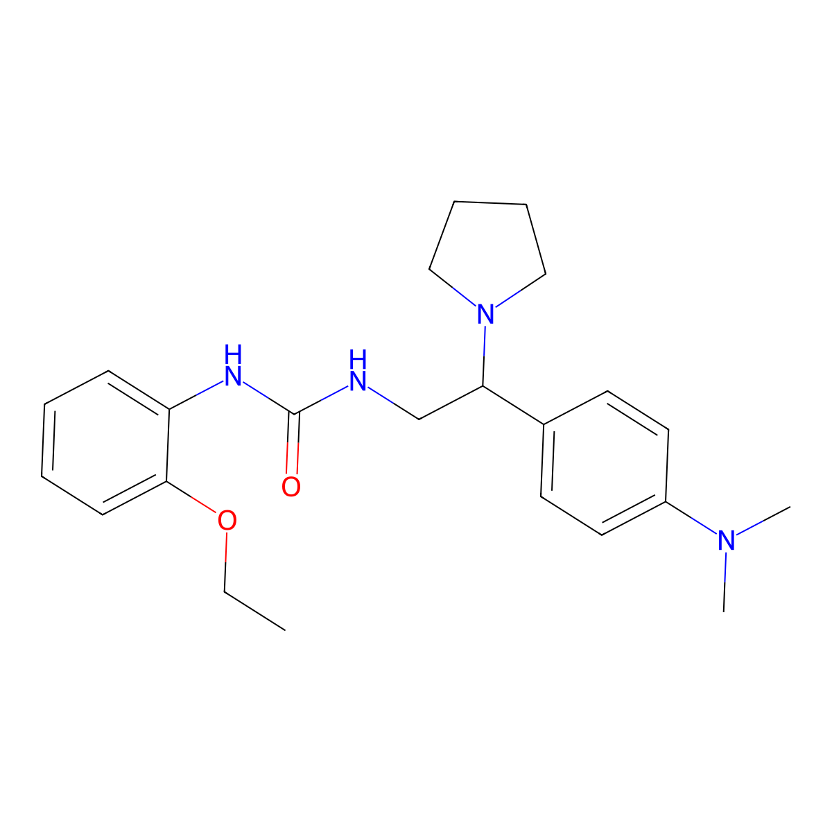 1-{2-[4-(Dimethylamino)phenyl]-2-(pyrrolidin-1-yl)ethyl}-3-(2-ethoxyphenyl)urea molecular structure, CAS 1170638-38-6