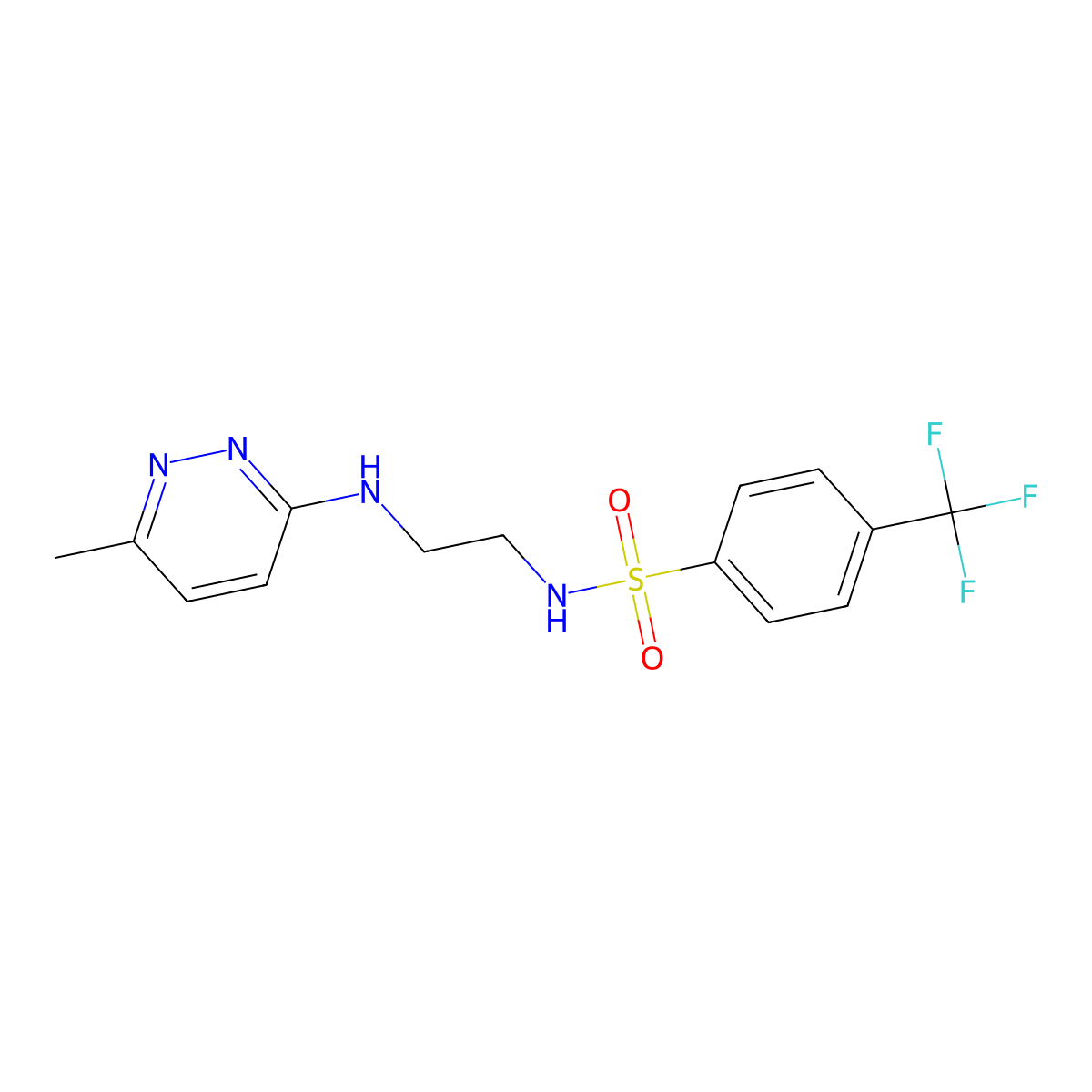 N-(2-((6-methylpyridazin-3-yl)amino)ethyl)-4-(trifluoromethyl)benzenesulfonamide molecular structure, CAS 1170640-59-1