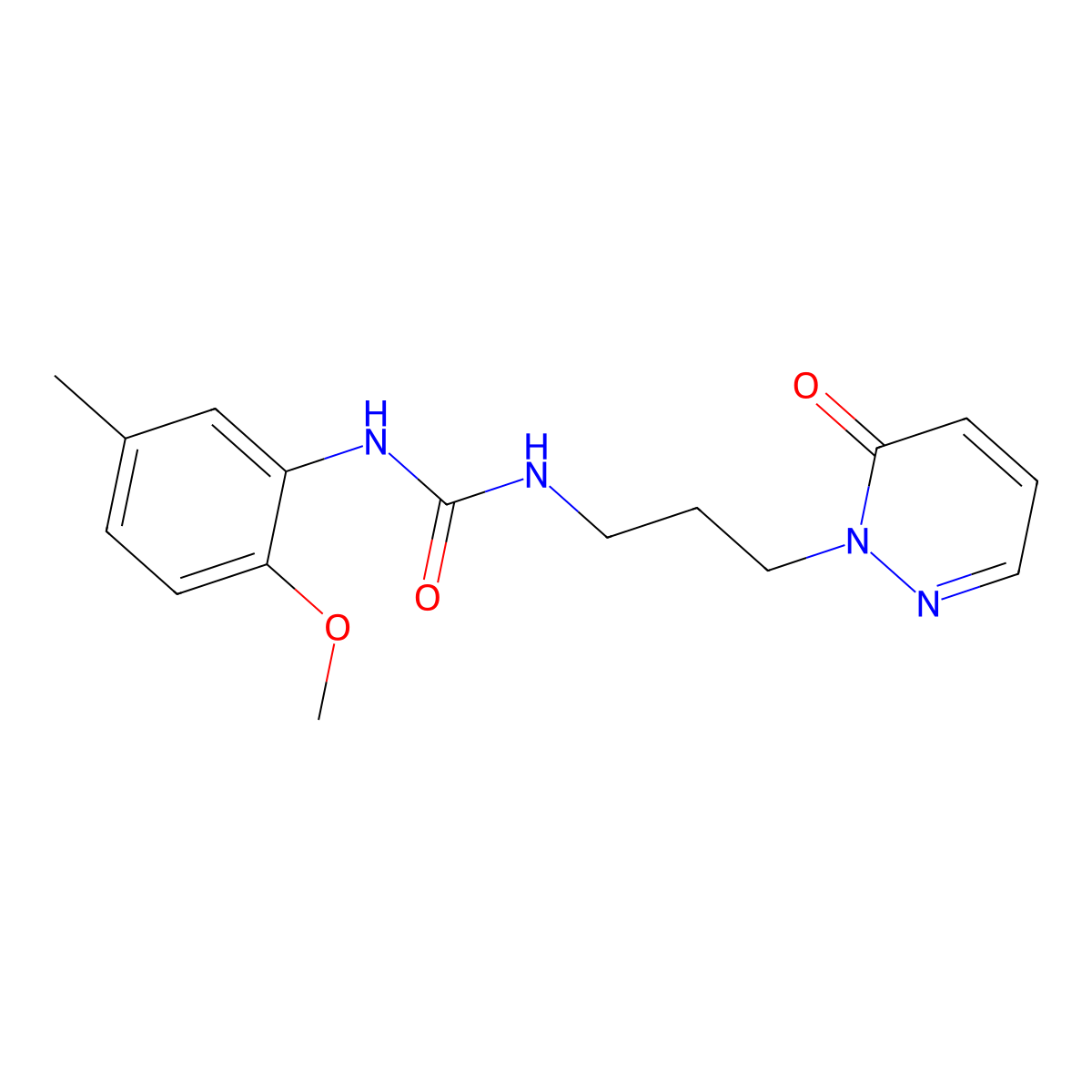 1-(2-methoxy-5-methylphenyl)-3-(3-(6-oxopyridazin-1(6H)-yl)propyl)urea molecular structure, CAS 1170642-99-5
