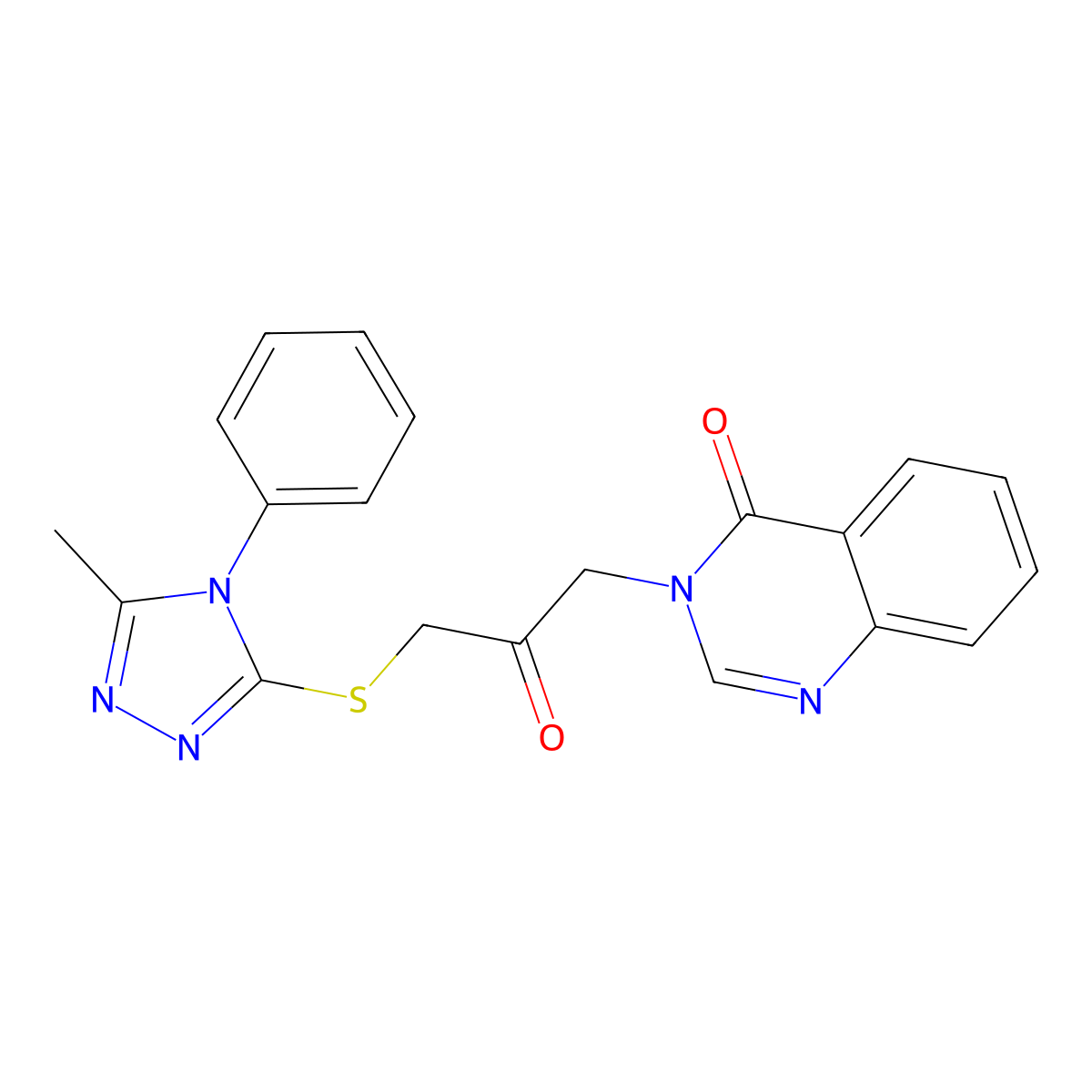 3-{3-[(5-methyl-4-phenyl-4H-1,2,4-triazol-3-yl)sulfanyl]-2-oxopropyl}quinazolin-4(3H)-one molecular structure, CAS 1170651-73-6