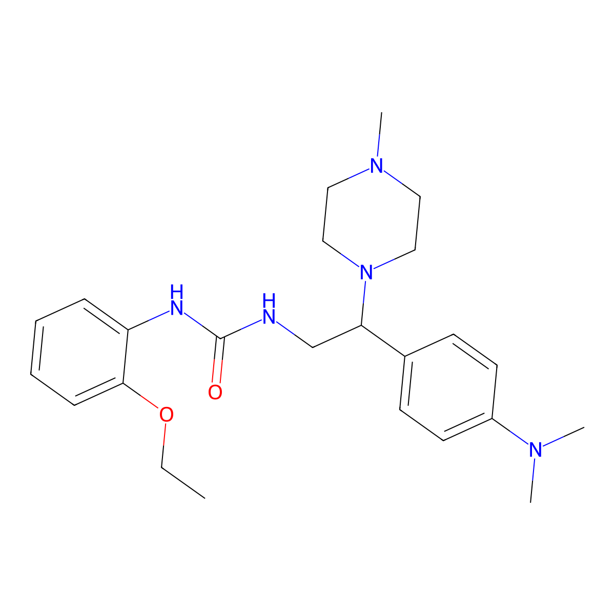 1-(2-(4-(Dimethylamino)phenyl)-2-(4-methylpiperazin-1-yl)ethyl)-3-(2-ethoxyphenyl)urea molecular structure, CAS 1170656-76-4