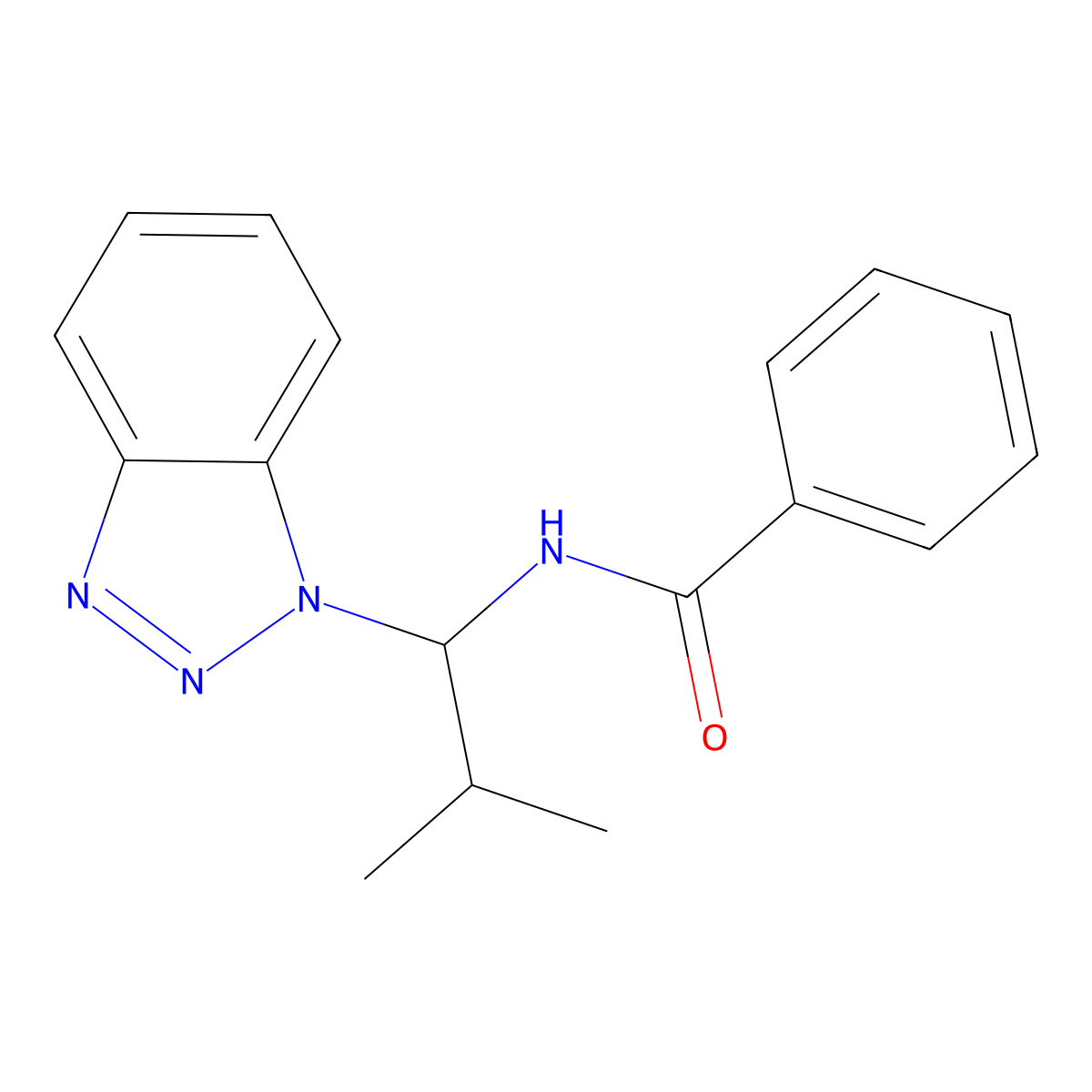 N-[1-(1H-1,2,3-Benzotriazol-1-yl)-2-methylpropyl]benzamide molecular structure, CAS 117067-46-6