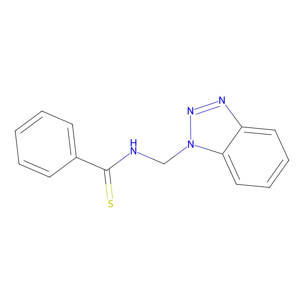 N-(1H-1,2,3-Benzotriazol-1-ylmethyl)benzenecarbothioamide molecular structure, CAS 117067-55-7