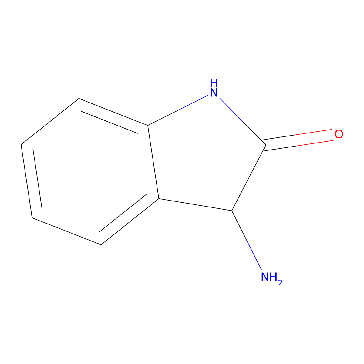 3-Aminoindolin-2-one molecular structure, CAS 117069-75-7