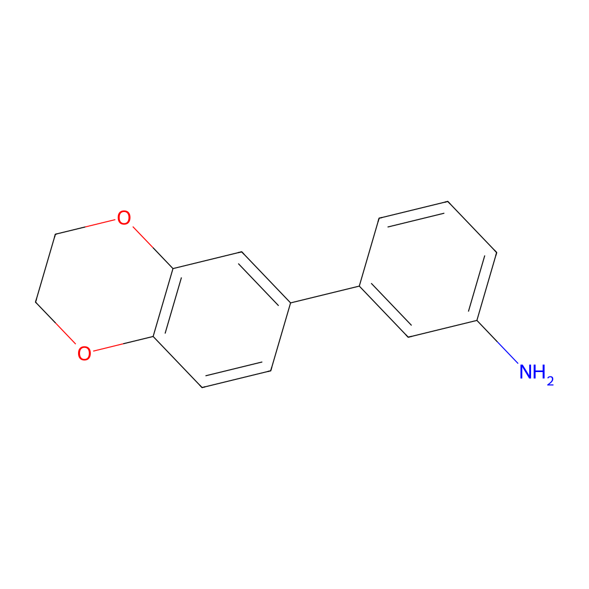 3-(2,3-Dihydrobenzo[b][1,4]dioxin-6-yl)aniline molecular structure, CAS 1170691-34-5