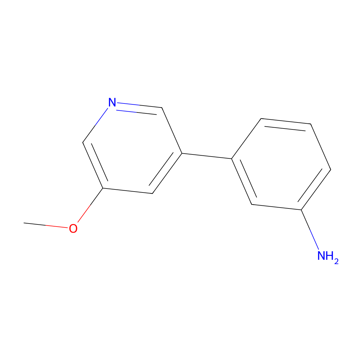 3-(5-Methoxy-pyridin-3-yl)-phenylamine molecular structure, CAS 1170691-39-0