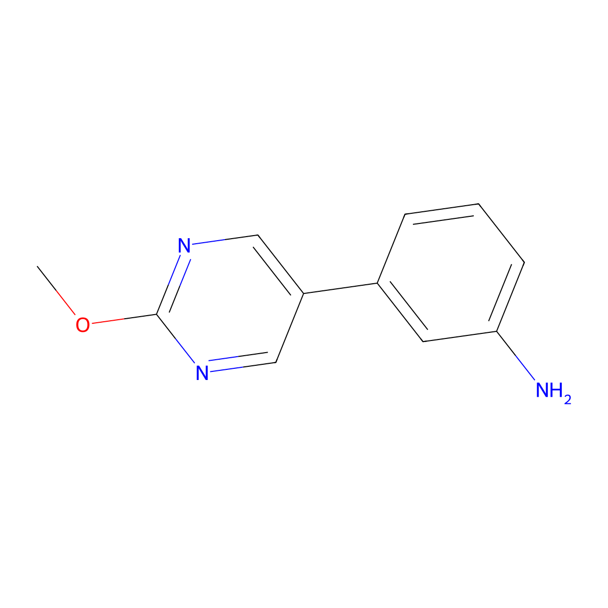 3-(2-Methoxypyrimidin-5-yl)aniline molecular structure, CAS 1170691-40-3