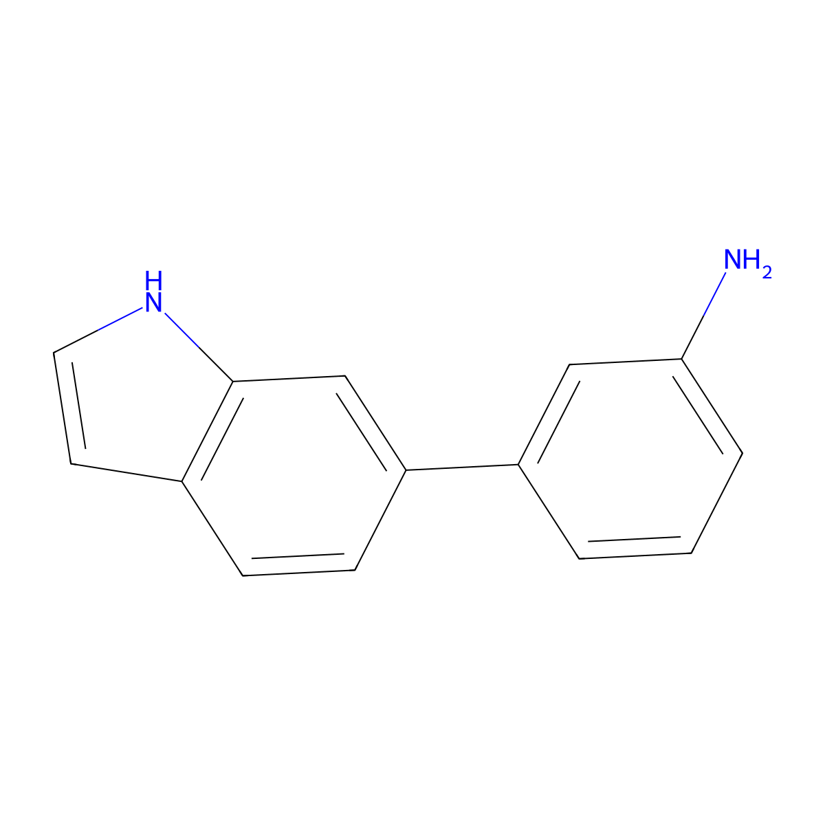 3-(1H-indol-6-yl)-phenylamine molecular structure, CAS 1170691-54-9