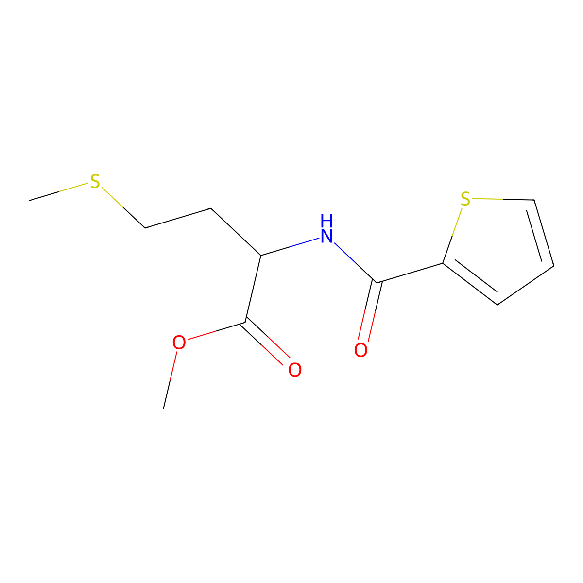 l-Methionine, N-(2-thienylcarbonyl)-, methyl ester molecular structure, CAS 1170695-04-1