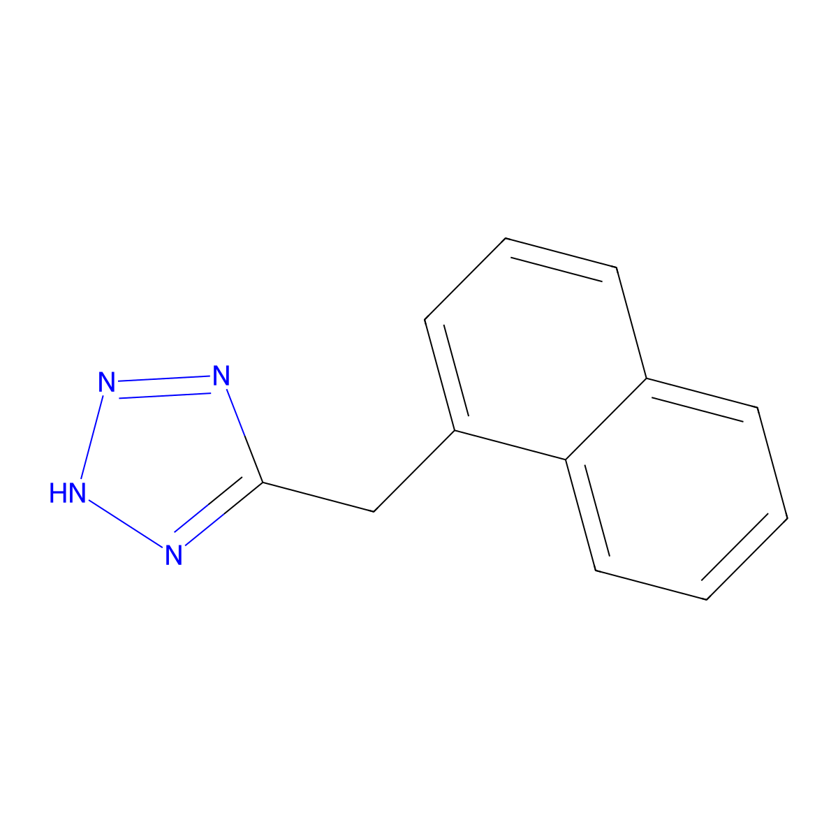 5-(naphthalen-1-ylmethyl)-2H-tetrazole molecular structure, CAS 117070-77-6