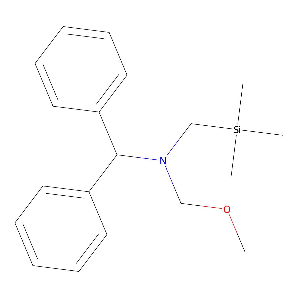 N-(Methoxymethyl)-1,1-diphenyl-N-[(trimethylsilyl)methyl]methanamine molecular structure, CAS 1170701-52-6