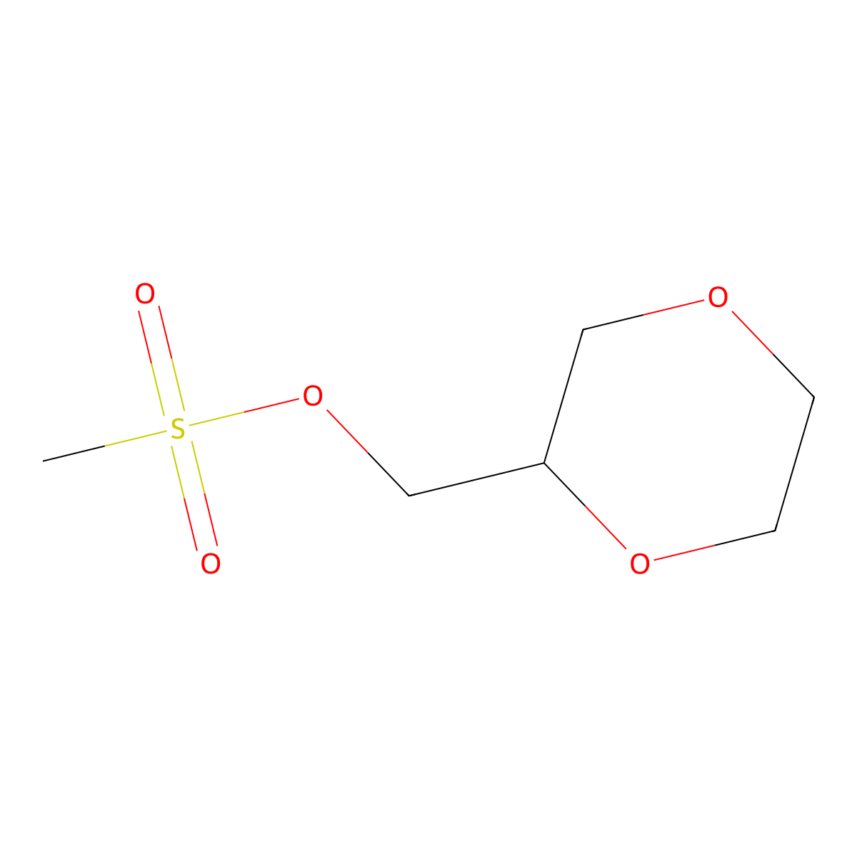 (2R)-1,4-dioxan-2-ylmethyl methanesulfonate molecular structure, CAS 1170702-78-9