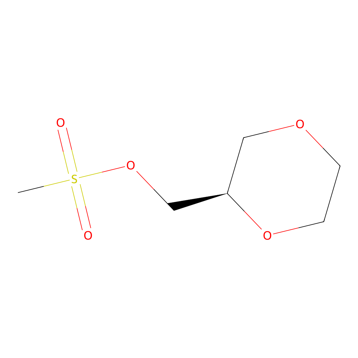(2R)-1,4-dioxan-2-ylmethyl methanesulfonate molecular structure, CAS 1170702-78-9