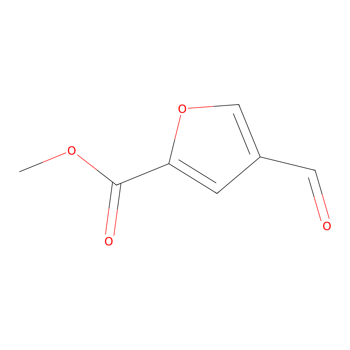 Methyl 4-formylfuran-2-carboxylate molecular structure, CAS 1170719-56-8