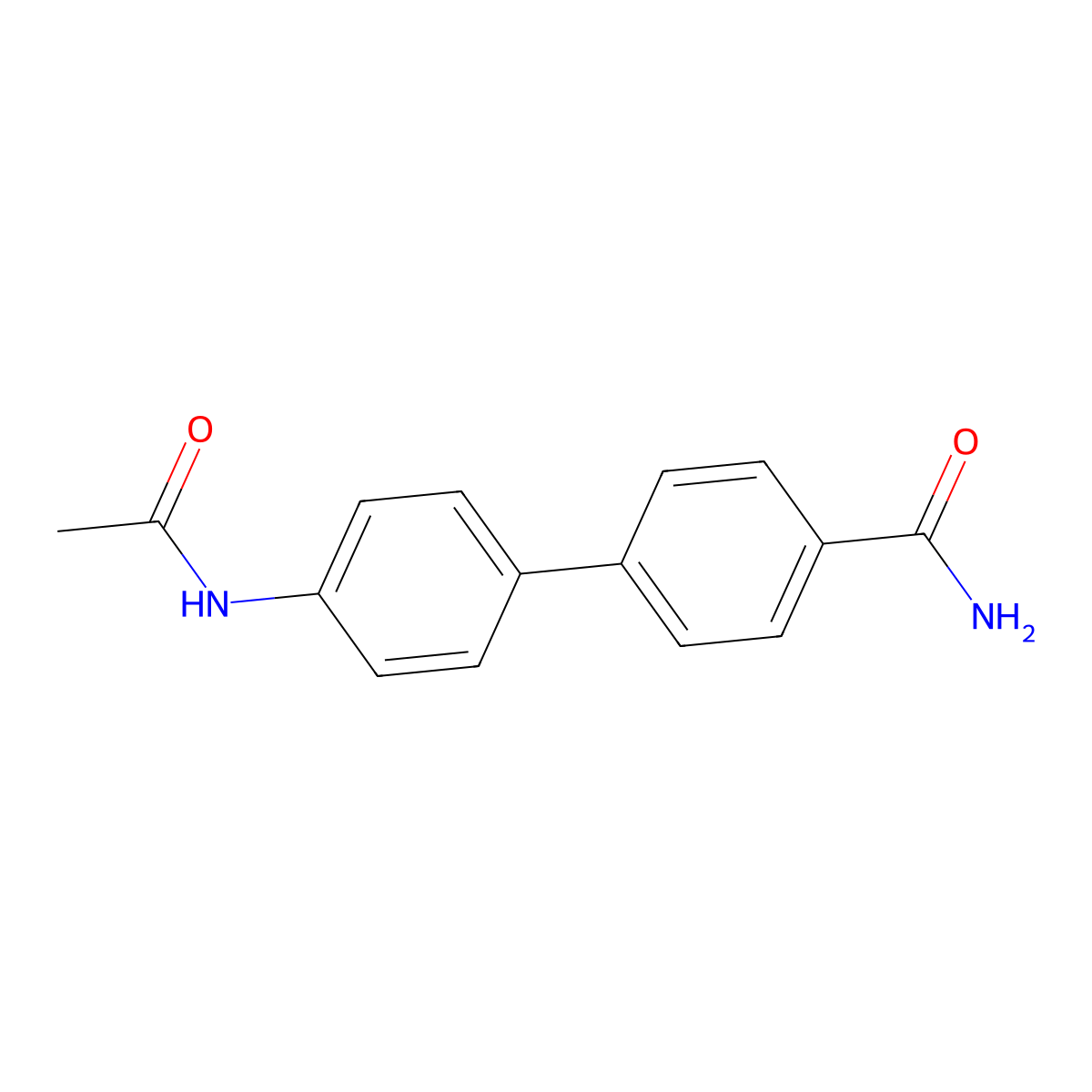4'-Acetamidobiphenyl-4-carboxamide molecular structure, CAS 1170732-16-7