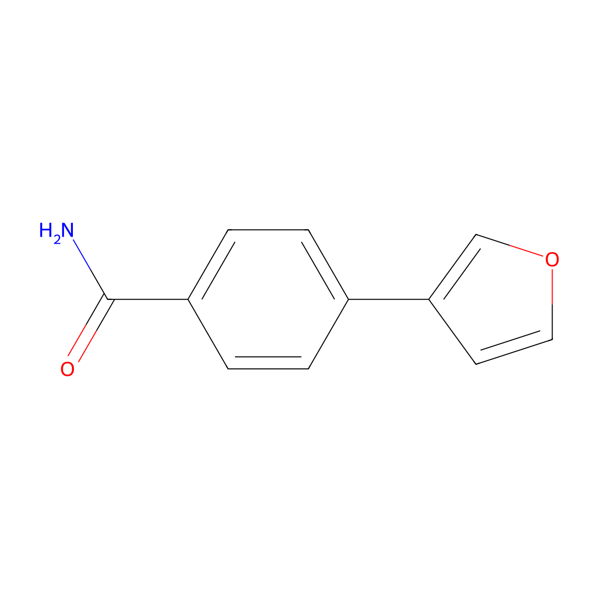 4-(Furan-3-yl)benzamide molecular structure, CAS 1170732-18-9
