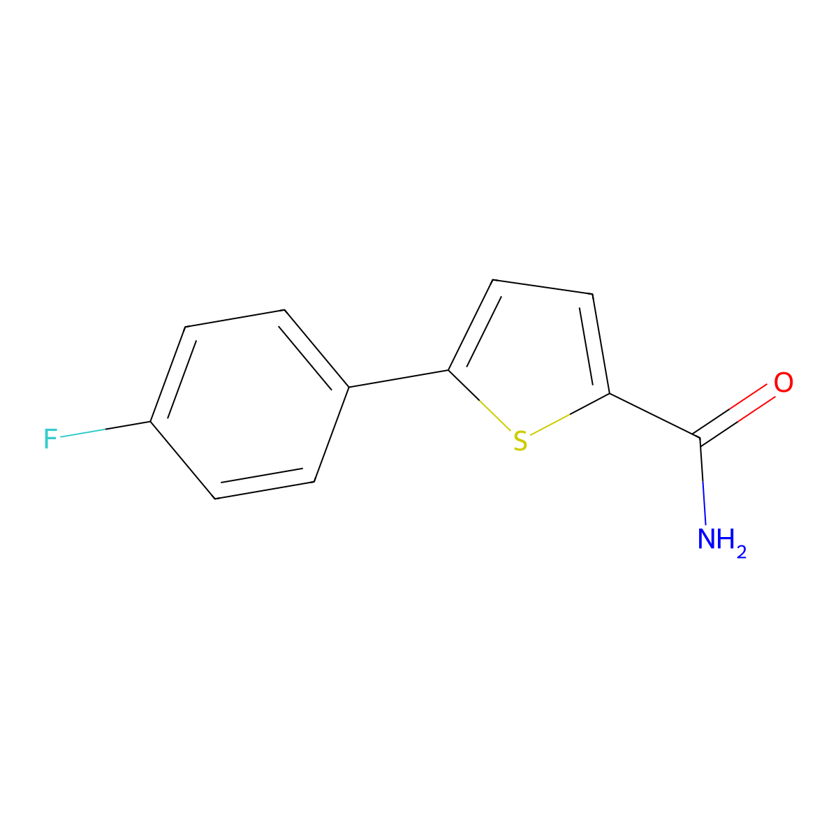 5-(4-Fluorophenyl)-2-thiophenecarboxamide molecular structure, CAS 1170732-44-1