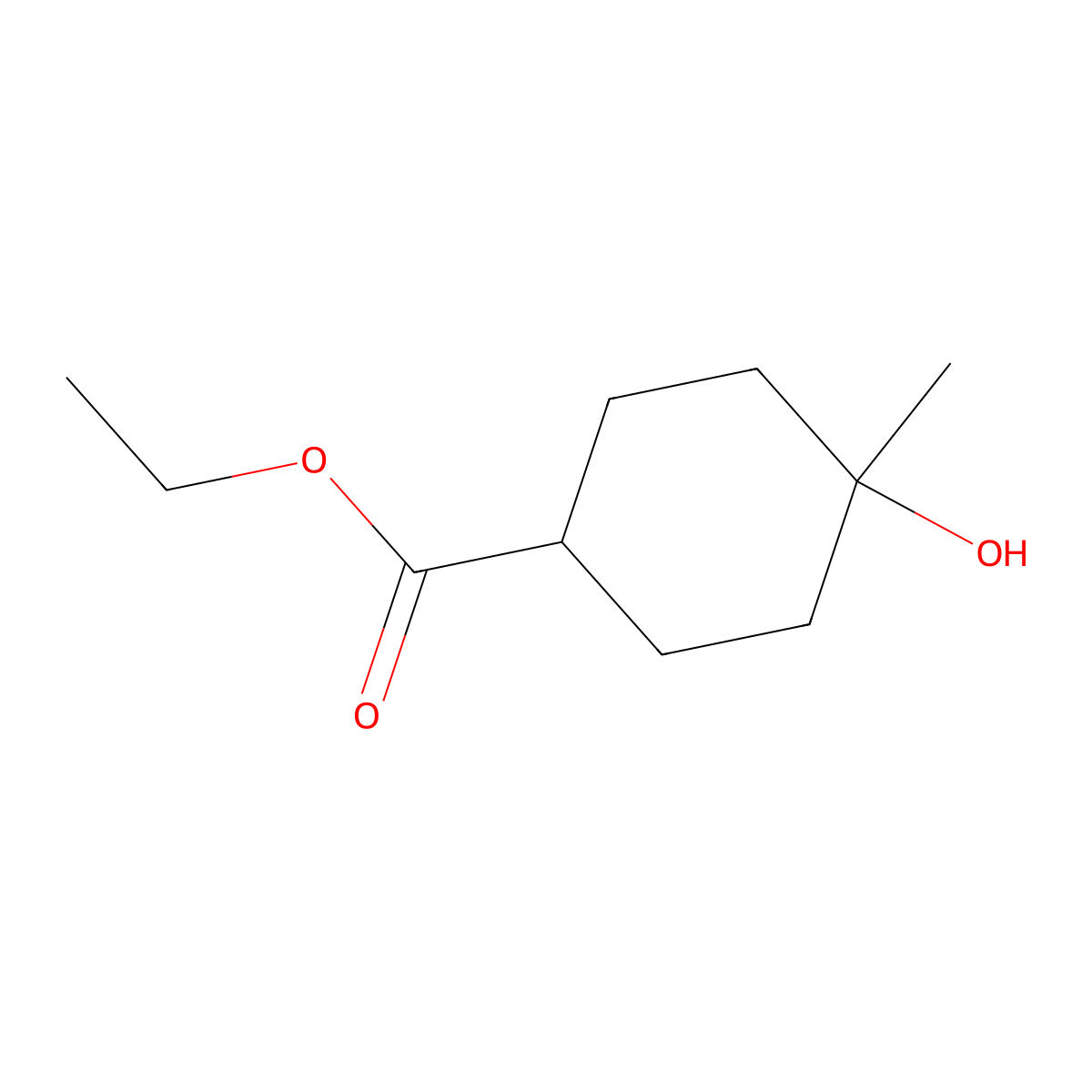 Ethyl 4-hydroxy-4-methylcyclohexane-1-carboxylate molecular structure, CAS 1170735-91-7