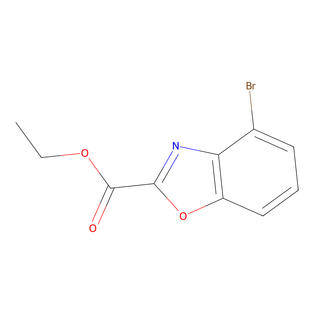 Ethyl 4-bromobenzo[d]oxazole-2-carboxylate molecular structure, CAS 117077-82-4
