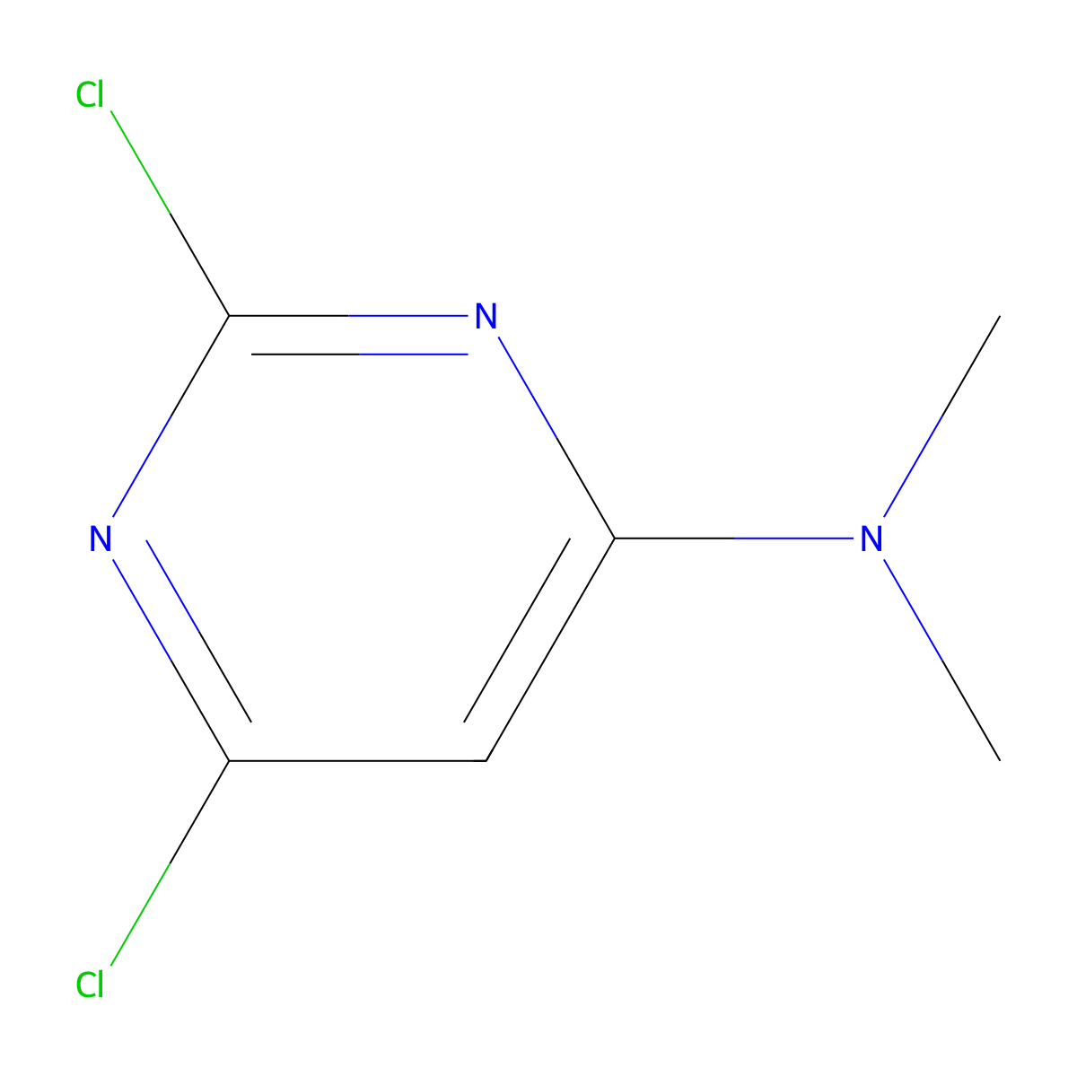 2,6-Dichloro-N,N-dimethylpyrimidin-4-amine molecular structure, CAS 117077-93-7