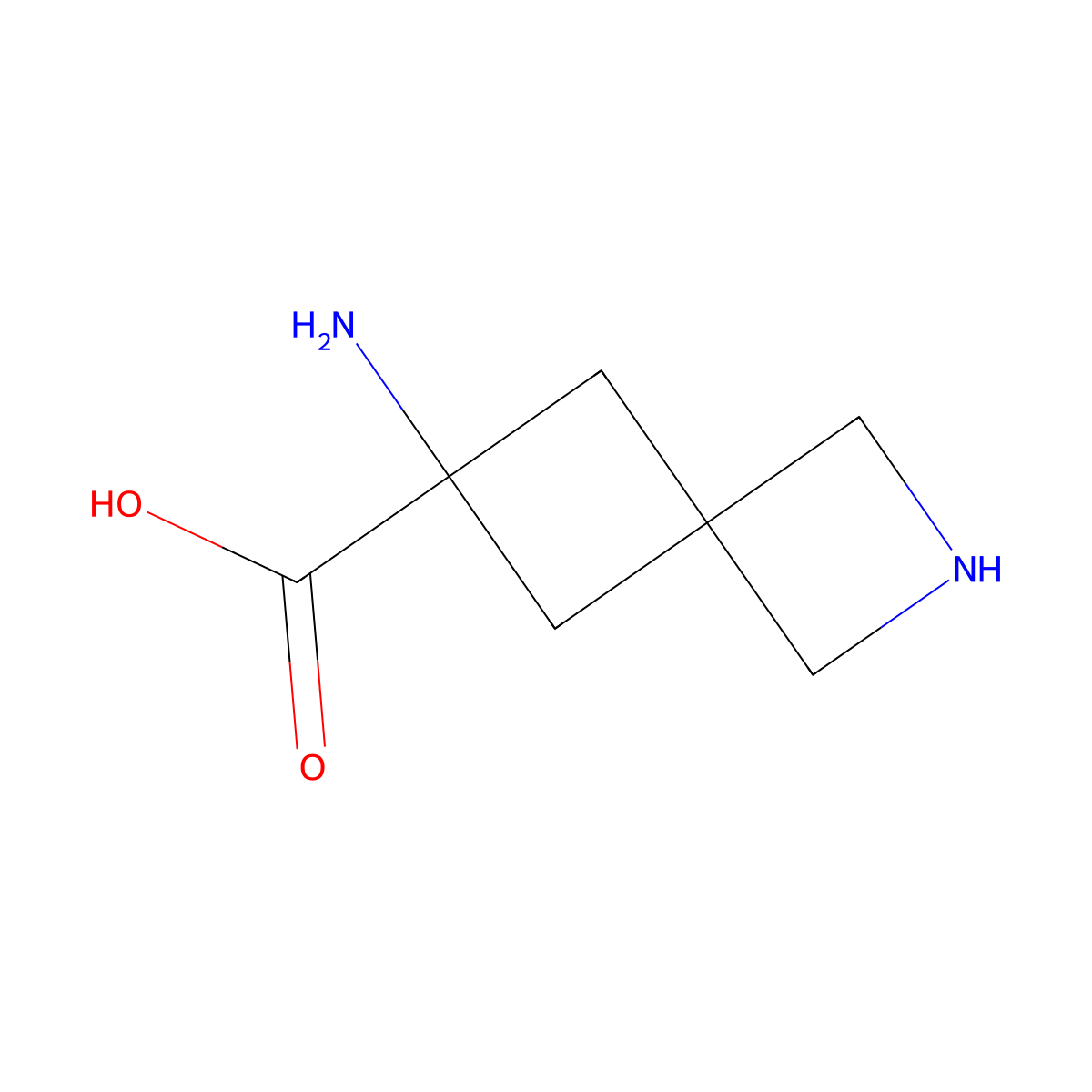 6-Amino-2-azaspiro[3.3]heptane-6-carboxylic acid molecular structure, CAS 1170775-77-5