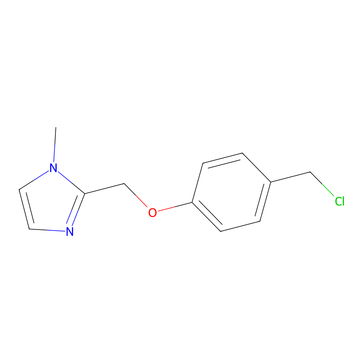 2-[4-(chloromethyl)phenoxymethyl]-1-methyl-1H-imidazole molecular structure, CAS 1170775-81-1
