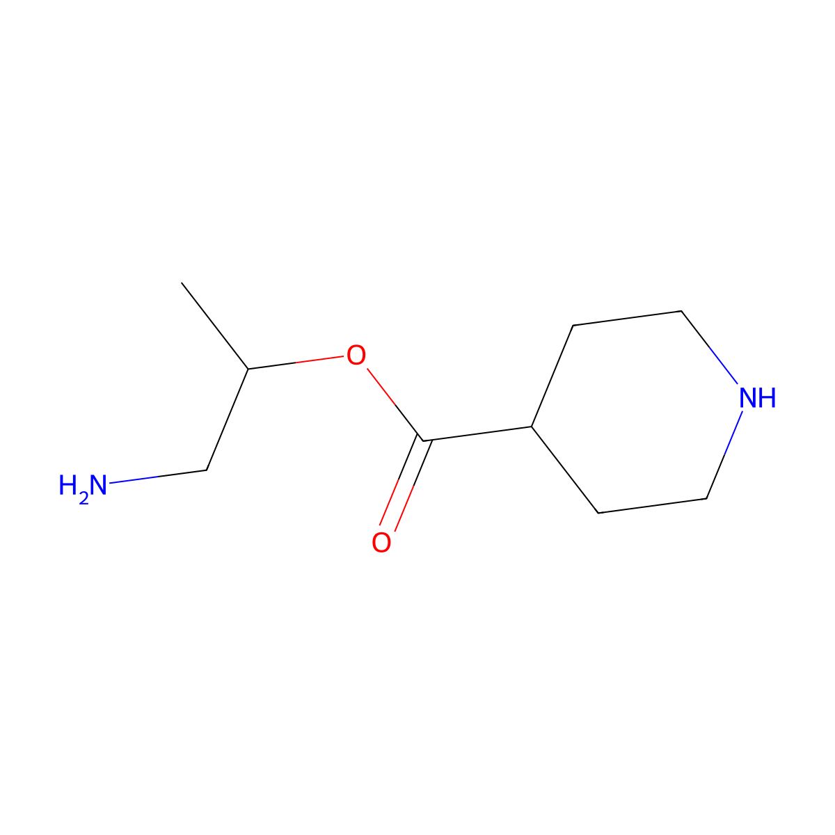 1-Aminopropan-2-YL piperidine-4-carboxylate molecular structure, CAS 1170775-82-2