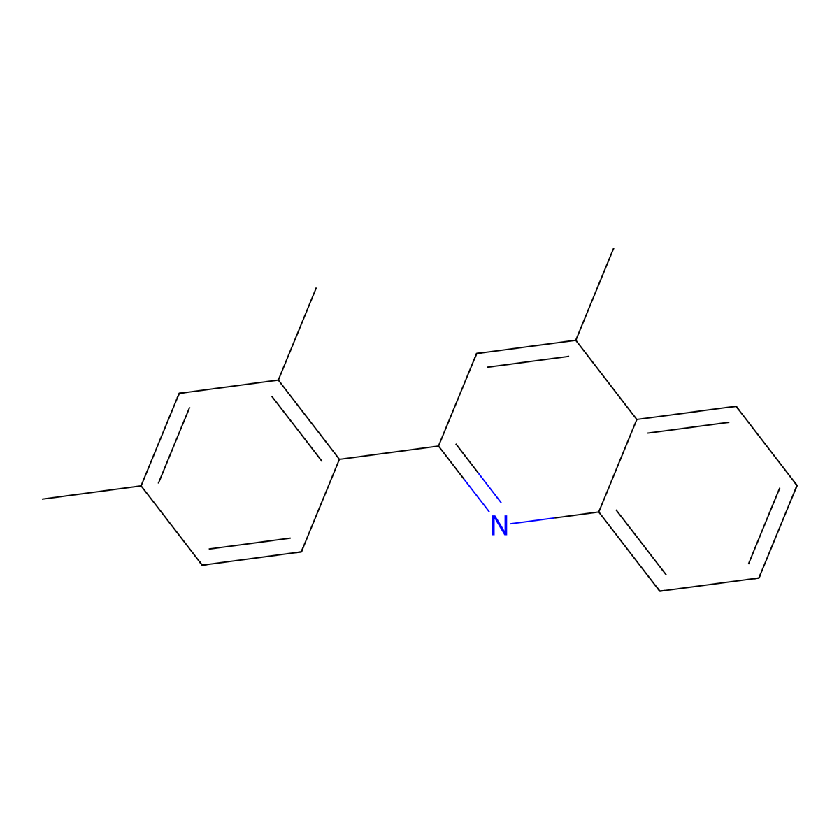 2-(2,4-Dimethylphenyl)-4-methylquinoline molecular structure, CAS 1170775-91-3