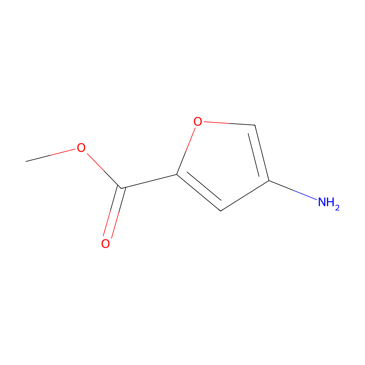 Methyl 4-aminofuran-2-carboxylate molecular structure, CAS 1170778-05-8