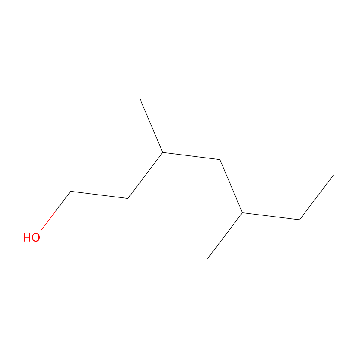 3,5-Dimethyl-1-heptanol molecular structure, CAS 1170778-26-3