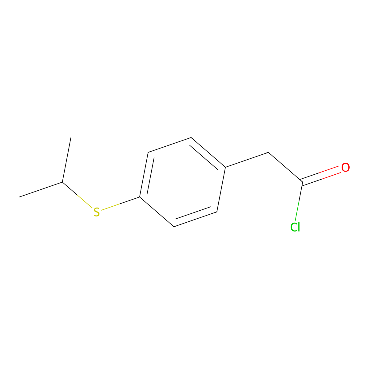 [4-(Isopropylthio)phenyl]acetyl chloride molecular structure, CAS 1170785-23-5