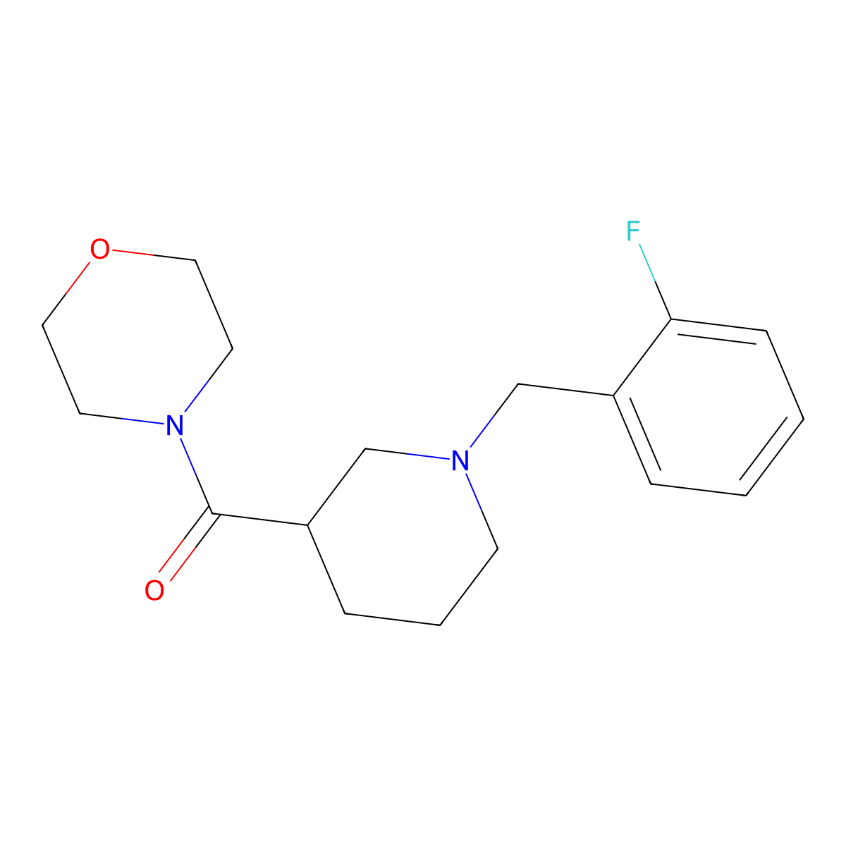 4-{1-[(2-Fluorophenyl)methyl]piperidine-3-carbonyl}morpholine molecular structure, CAS 1170799-29-7