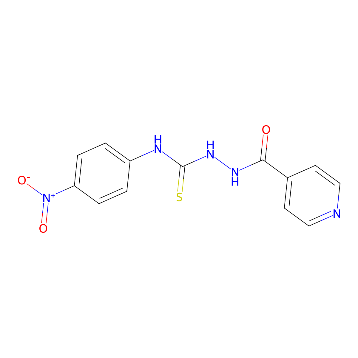 2-isonicotinoyl-N-(4-nitrophenyl)-1-hydrazinecarbothioamide molecular structure, CAS 117080-28-1